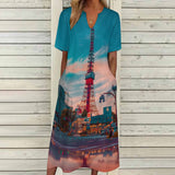 7-point sleeve dress