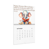 Playful Animals Reading-Year's Text-Wall Calendars (2024)