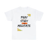 Pray, Study & Meditate - Women's Heavy Cotton T-Shirt