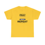 Pray - Study - Preach - Repeat - Men's Heavy Cotton T-Shirt