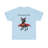 Dachshund/Chihuahua Mix Superhero - Unisex Heavy Cotton Tee