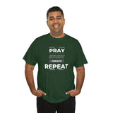 Pray - Study - Preach - Repeat - Men's Heavy Cotton T-Shirt