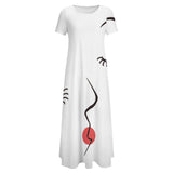 Round Neck Short Sleeve Dress (No Pockets)