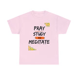 Pray, Study & Meditate - Women's Heavy Cotton T-Shirt
