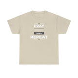 Pray - Study - Preach - Repeat - Men's Heavy Cotton T-Shirt