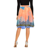 Women's Pleated Midi Skirt (Model D15)