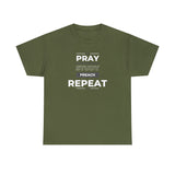 Pray - Study - Preach - Repeat - Men's Heavy Cotton T-Shirt