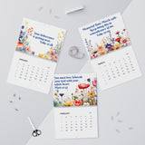 Watercolor Flowers-Year's Text-Wall Calendars (2024)