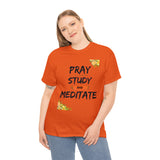 Pray, Study & Meditate - Women's Heavy Cotton T-Shirt