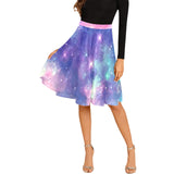 Women's Pleated Midi Skirt (Model D15)