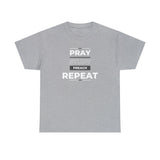 Pray - Study - Preach - Repeat - Men's Heavy Cotton T-Shirt