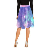 Women's Pleated Midi Skirt (Model D15)