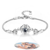Custom Photo Projection Bracelet Flower Romantic Commemorate Gifts