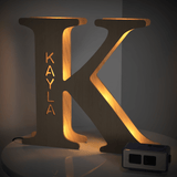 Personalized Wooden Letter Lamp Custom Name Alphabet Night Lights