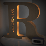 Personalized Wooden Letter Lamp Custom Name Alphabet Night Lights