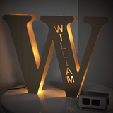 Personalized Wooden Letter Lamp Custom Name Alphabet Night Lights