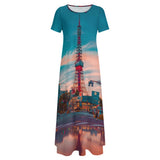 Round Neck Short Sleeve Dress (No Pockets)