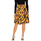 Women's Pleated Midi Skirt (Model D15)