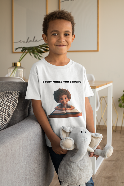 Study Makes You Strong (boy) - Kids Heavy Cotton™ Tee