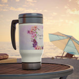Always rejoice - Stainless Steel Travel Mug with Handle, 14oz