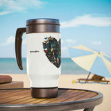Butterfly heart - Stainless Steel Travel Mug with Handle, 14oz
