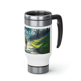 Stainless Steel Travel Mug with Handle, 14oz