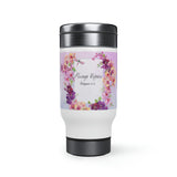 Always rejoice - Stainless Steel Travel Mug with Handle, 14oz