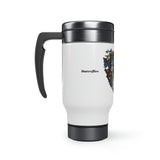 Butterfly heart - Stainless Steel Travel Mug with Handle, 14oz
