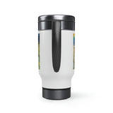 With you is the Source of life - Stainless Steel Travel Mug with Handle, 14oz