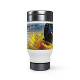 With you is the Source of life - Stainless Steel Travel Mug with Handle, 14oz