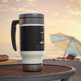 Time is Up-Stainless Steel Travel Mug with Handle, 14oz