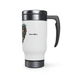 Butterfly heart - Stainless Steel Travel Mug with Handle, 14oz