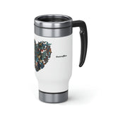 Butterfly heart - Stainless Steel Travel Mug with Handle, 14oz