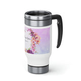 Always rejoice - Stainless Steel Travel Mug with Handle, 14oz