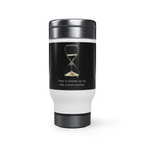 Time is Up-Stainless Steel Travel Mug with Handle, 14oz