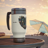Butterfly heart - Stainless Steel Travel Mug with Handle, 14oz