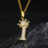 Zircon Alphabet Necklace