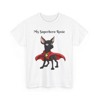 Dachshund/Chihuahua Mix Superhero - Unisex Heavy Cotton Tee