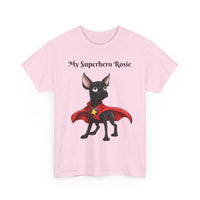 Dachshund/Chihuahua Mix Superhero - Unisex Heavy Cotton Tee