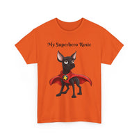 Dachshund/Chihuahua Mix Superhero - Unisex Heavy Cotton Tee