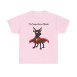 Dachshund/Chihuahua Mix Superhero - Unisex Heavy Cotton Tee