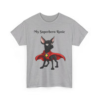 Dachshund/Chihuahua Mix Superhero - Unisex Heavy Cotton Tee