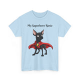 Dachshund/Chihuahua Mix Superhero - Unisex Heavy Cotton Tee