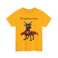 Dachshund/Chihuahua Mix Superhero - Unisex Heavy Cotton Tee