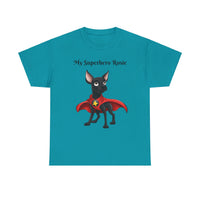 Dachshund/Chihuahua Mix Superhero - Unisex Heavy Cotton Tee