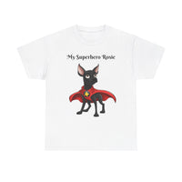 Dachshund/Chihuahua Mix Superhero - Unisex Heavy Cotton Tee