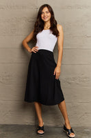 Ninexis Wide Waistband Knee Length Skirt