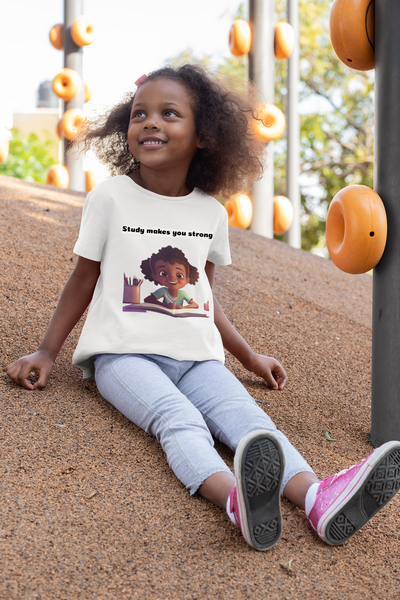 Study Makes you strong (girl) - Kids Heavy Cotton™ Tee