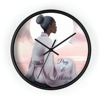 Pray & Meditate- Wall Clock