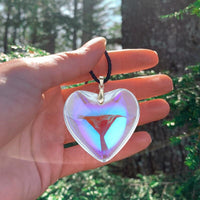 Aura Glass Heart Necklace